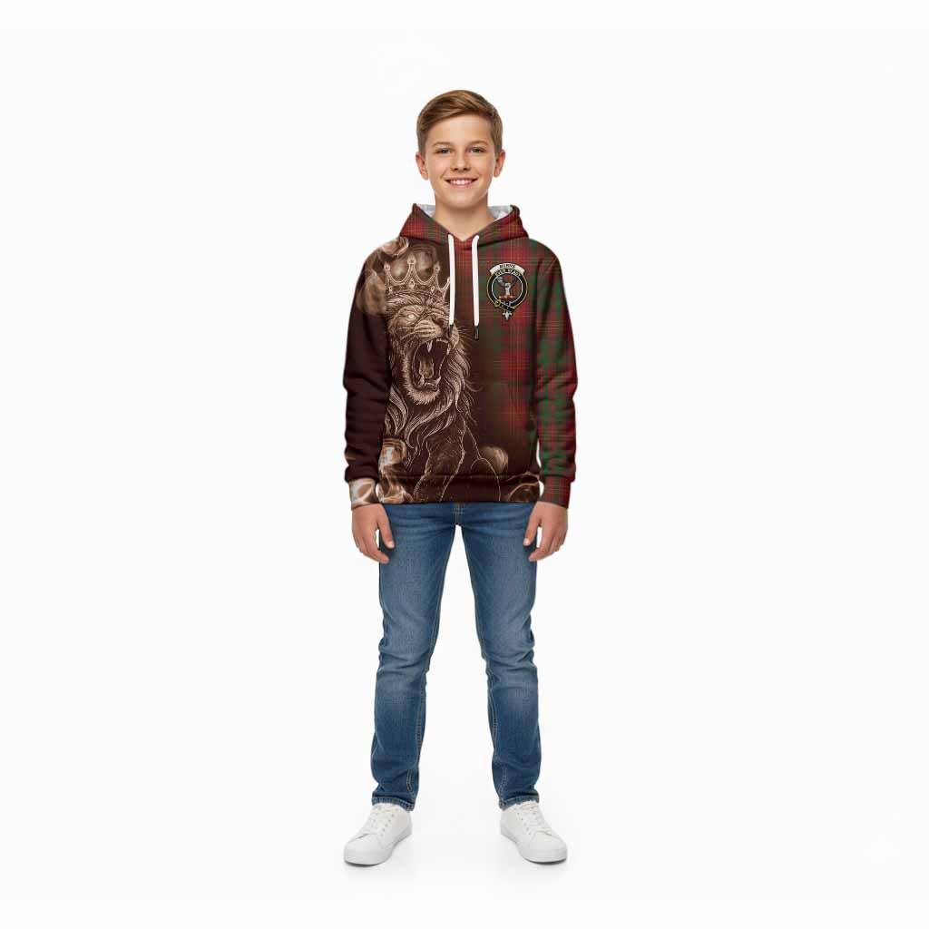 Burns Tartan Kid Hoodie Roaring Lion Heritage