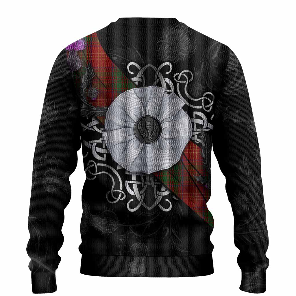 Burns Tartan Knitted Sweater Jacobite White Rose - Tartan Vibes Clothing