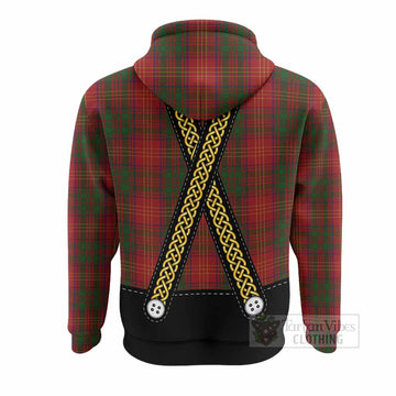 Burns Tartan Lederhosen Costume Hoodie Scotland Celtic Knot Motif