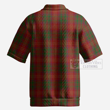 Burns Tartan Men’s Polo Sweater Top with Family Crest