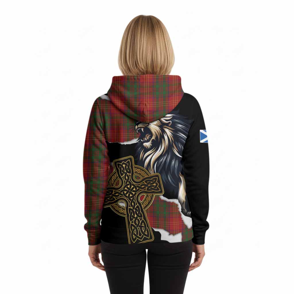 Burns Tartan Scottish Hoodie Lion Celtic Heritage