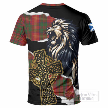 Burns Tartan Scottish T-Shirt Lion Celtic Heritage
