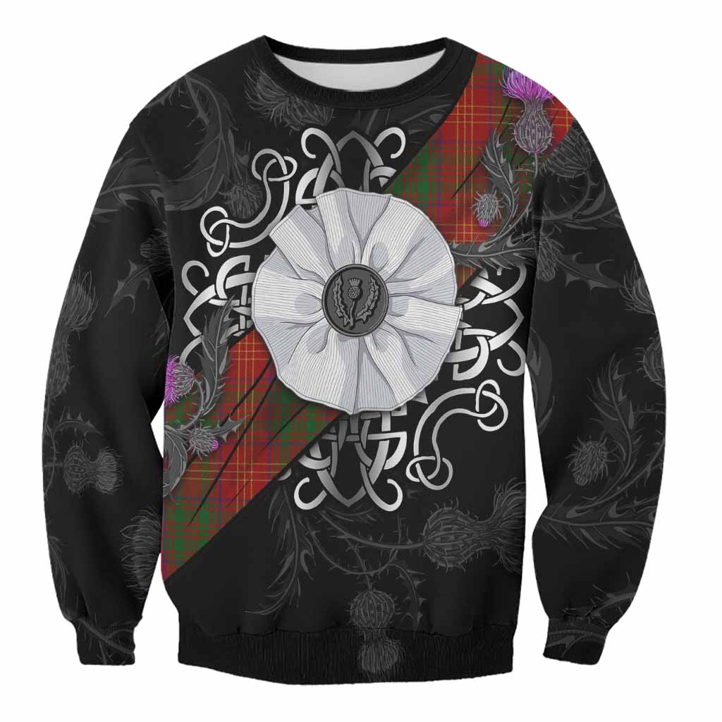 Burns Tartan Sweatshirt Jacobite White Rose
