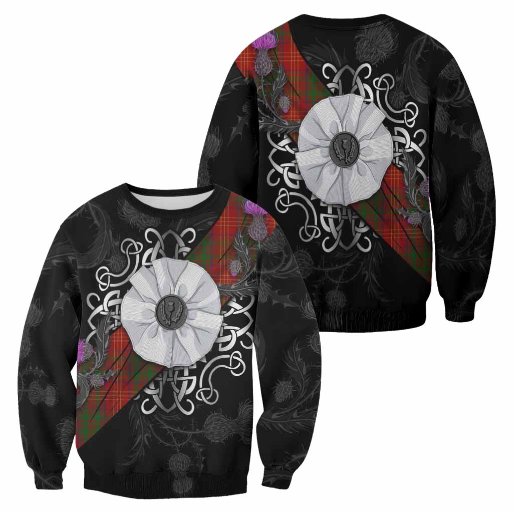 Burns Tartan Sweatshirt Jacobite White Rose