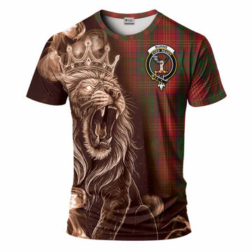 Burns Tartan T-Shirt Roaring Lion Heritage