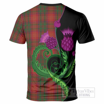Burns Tartan T-Shirt Traditional Scottish Thistle