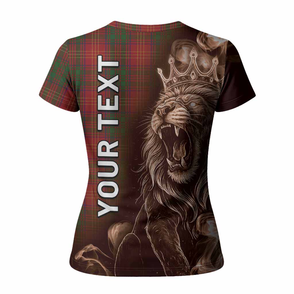 Burns Tartan Women T shirt Roaring Lion Heritage