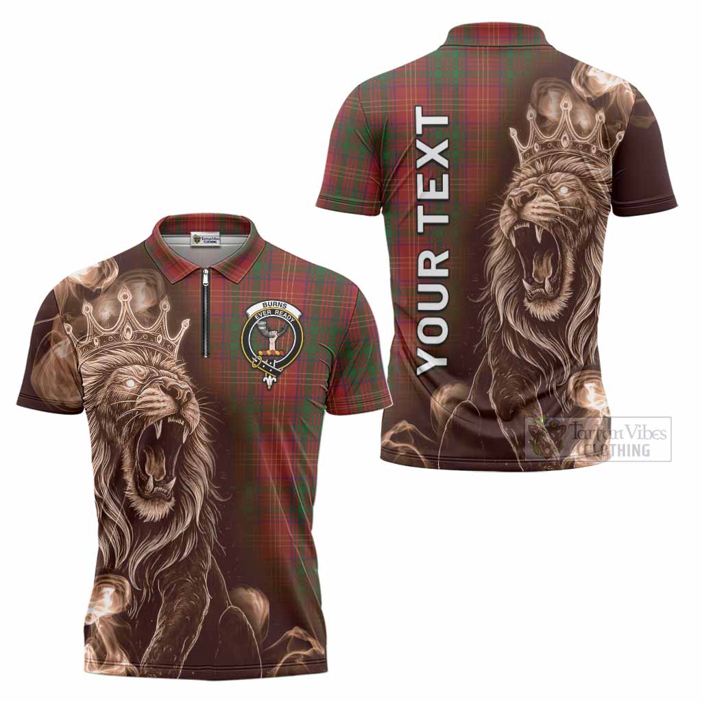 Burns Tartan Zipper Polo Shirt Roaring Lion Heritage