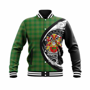 Tartan Vibes Clothing Burroughs Irish Clan Baseball Jacket Celtic Circle Style