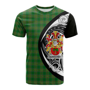 Tartan Vibes Clothing Burroughs Irish Clan Cotton T-shirt Celtic Circle Style