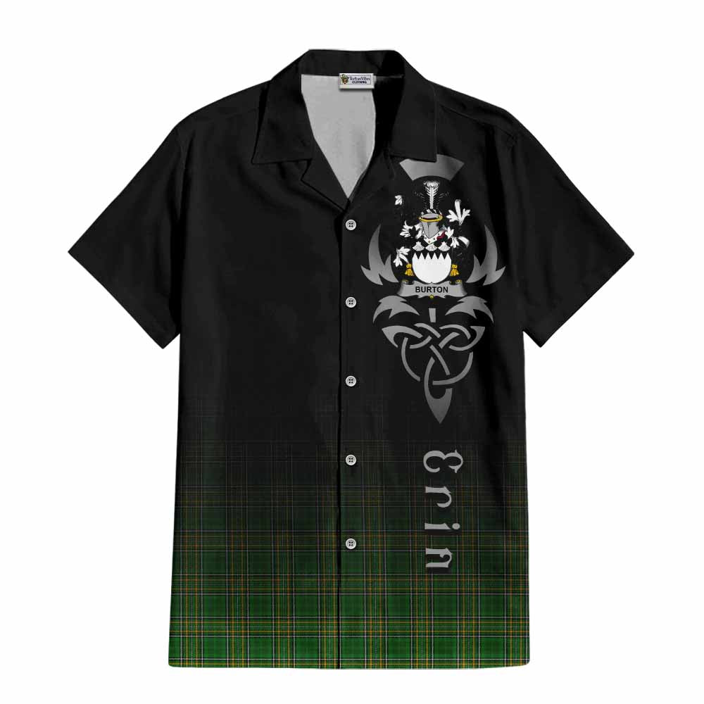Burton Irish Clan Hawaiian Shirt with Coat of Arms Erin Go Bragh Celtic Inspired Kid - Tartan Vibes Clothing