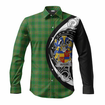 Butler Irish Clan Long Sleeve Button Shirt Celtic Circle Style
