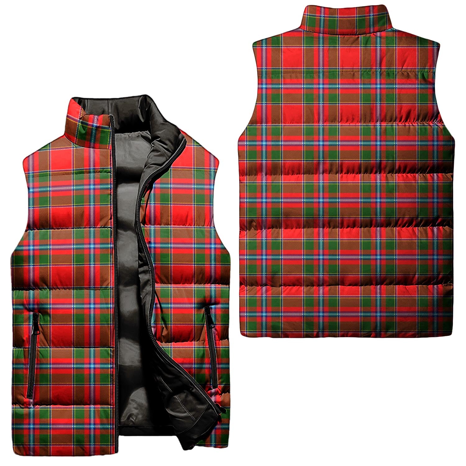 Butter Tartan Sleeveless Puffer Jacket Unisex - Tartanvibesclothing