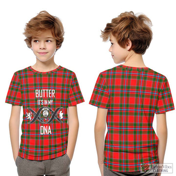 Butter Tartan Kid T-Shirt with Family Crest DNA In Me Style Youth XL Size14 - Tartan Vibes Clothing