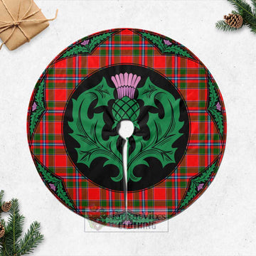 Butter Tartan Christmas Tree Skirt Scottish Thistle Style Casual Tree Skirts - Tartan Vibes Clothing