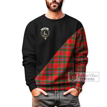 Butter Tartan Sweatshirt with Family Crest and Military Logo Style Unisex - Tartan Vibes Clothing