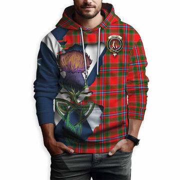 Tartan Vibes Clothing Butter Tartan Family Crest Hoodie Scottish Thistle Celtic Inspired