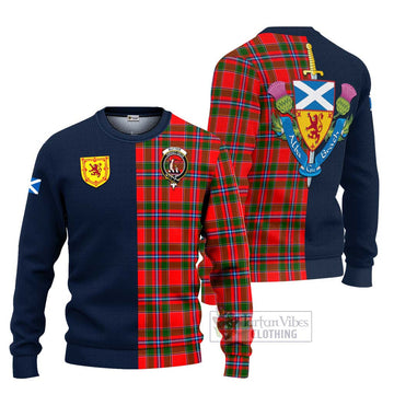 Butter Tartan Ugly Sweater Alba with Scottish Lion Royal Arm Half Style Unisex - Tartan Vibes Clothing