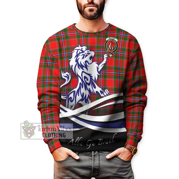 Butter Tartan Sweatshirt with Alba Gu Brath Regal Lion Emblem Unisex - Tartan Vibes Clothing