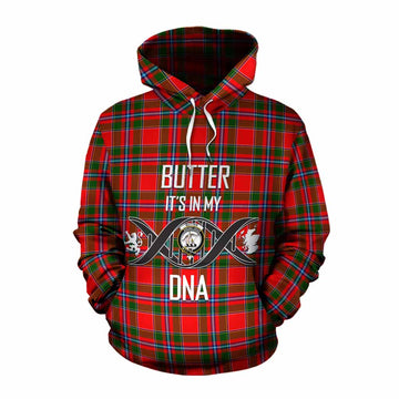 Butter Tartan Cotton Hoodie with Family Crest DNA In Me Style Pullover Hoodie XS - Tartan Vibes Clothing