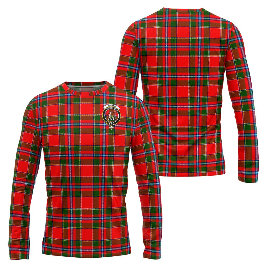 Butter Tartan Long Sleeve T-Shirt with Family Crest Unisex - Tartan Vibes Clothing