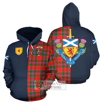 Butter Tartan Hoodie Alba with Scottish Lion Royal Arm Half Style Zip Hoodie - Tartan Vibes Clothing