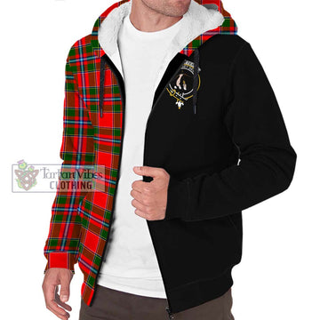 Butter Tartan Sherpa Hoodie with Family Crest and Half Of Me Style Unisex S - Tartan Vibes Clothing