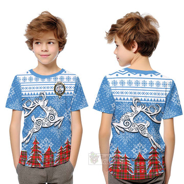 Butter Clan Christmas Kid T-Shirt Celtic Reindeer Style Youth XL Size14 - Tartan Vibes Clothing
