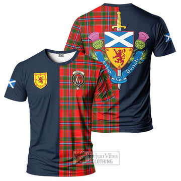 Butter Tartan T-Shirt Alba with Scottish Lion Royal Arm Half Style Kid's Shirt - Tartan Vibes Clothing