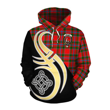 Butter Tartan Cotton Hoodie with Family Crest and Celtic Symbol Style Pullover Hoodie XS - Tartan Vibes Clothing