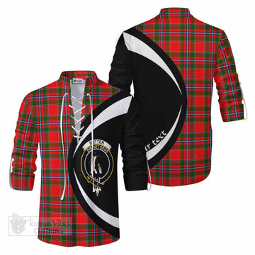 Butter Tartan Ghillie Kilt Shirt with Family Crest Circle Style Men - Tartan Vibes Clothing