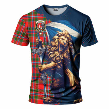 Butter Tartan Family Crest T-Shirt with Scottish Majestic Lion Kid's Shirt - Tartan Vibes Clothing