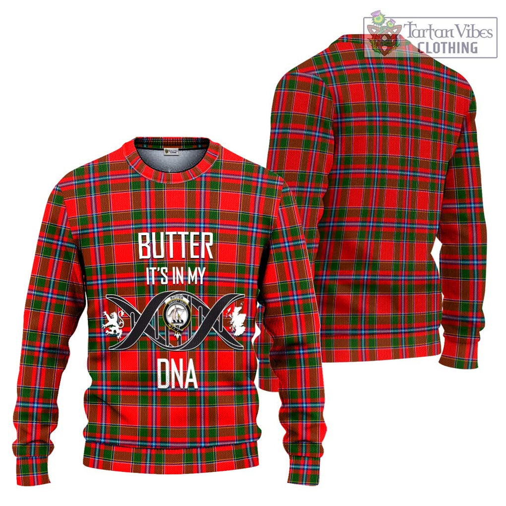 Butter Tartan Ugly Sweater with Family Crest DNA In Me Style Unisex - Tartan Vibes Clothing