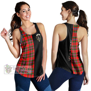 Butter Tartan Women's Racerback Tanks with Family Crest and Half Of Me Style 4XL - Tartan Vibes Clothing