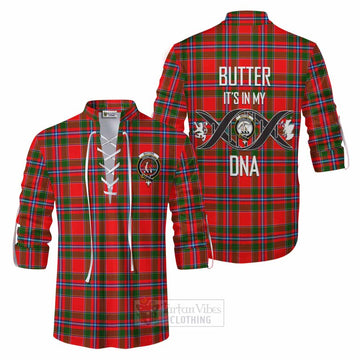 Butter Tartan Ghillie Kilt Shirt with Family Crest DNA In Me Style Men - Tartan Vibes Clothing