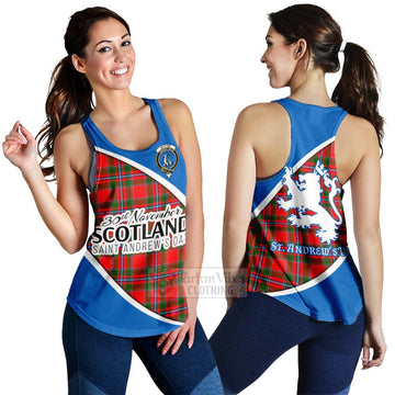 Butter Family Crest Tartan Women's Racerback Tanks Celebrate Saint Andrew's Day in Style 4XL - Tartan Vibes Clothing