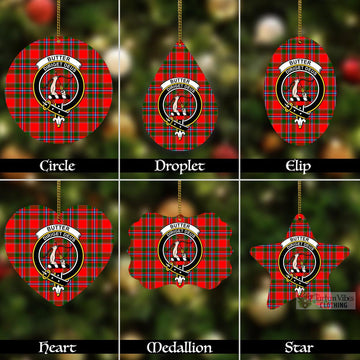 Butter Tartan Christmas Aluminium Ornament with Family Crest Aluminium - Tartan Vibes Clothing