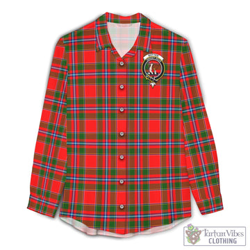 Tartan Vibes Clothing Butter Tartan Womens Casual Shirt with Family Crest