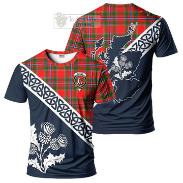 Butter Tartan T-Shirt Featuring Thistle and Scotland Map Kid's Shirt - Tartanvibesclothing Store