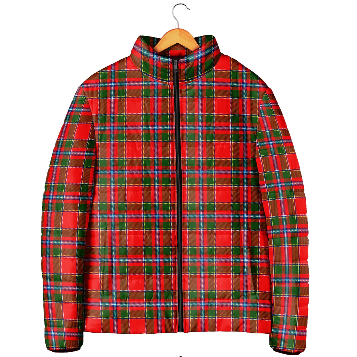 Butter Tartan Padded Jacket Men's Padded Jacket - Tartan Vibes Clothing