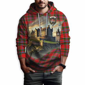 Butter Tartan Family Crest Hoodie with Scottish Ancient Castle Style Pullover Hoodie - Tartan Vibes Clothing