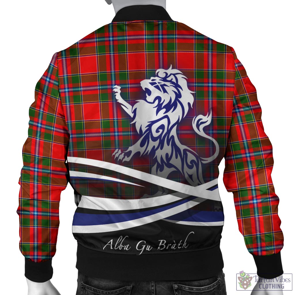 Butter Tartan Bomber Jacket with Alba Gu Brath Regal Lion Emblem - Tartan Vibes Clothing