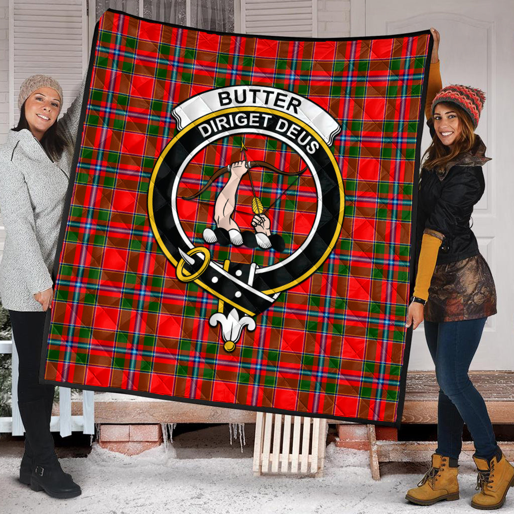 Butter Tartan Quilt with Family Crest