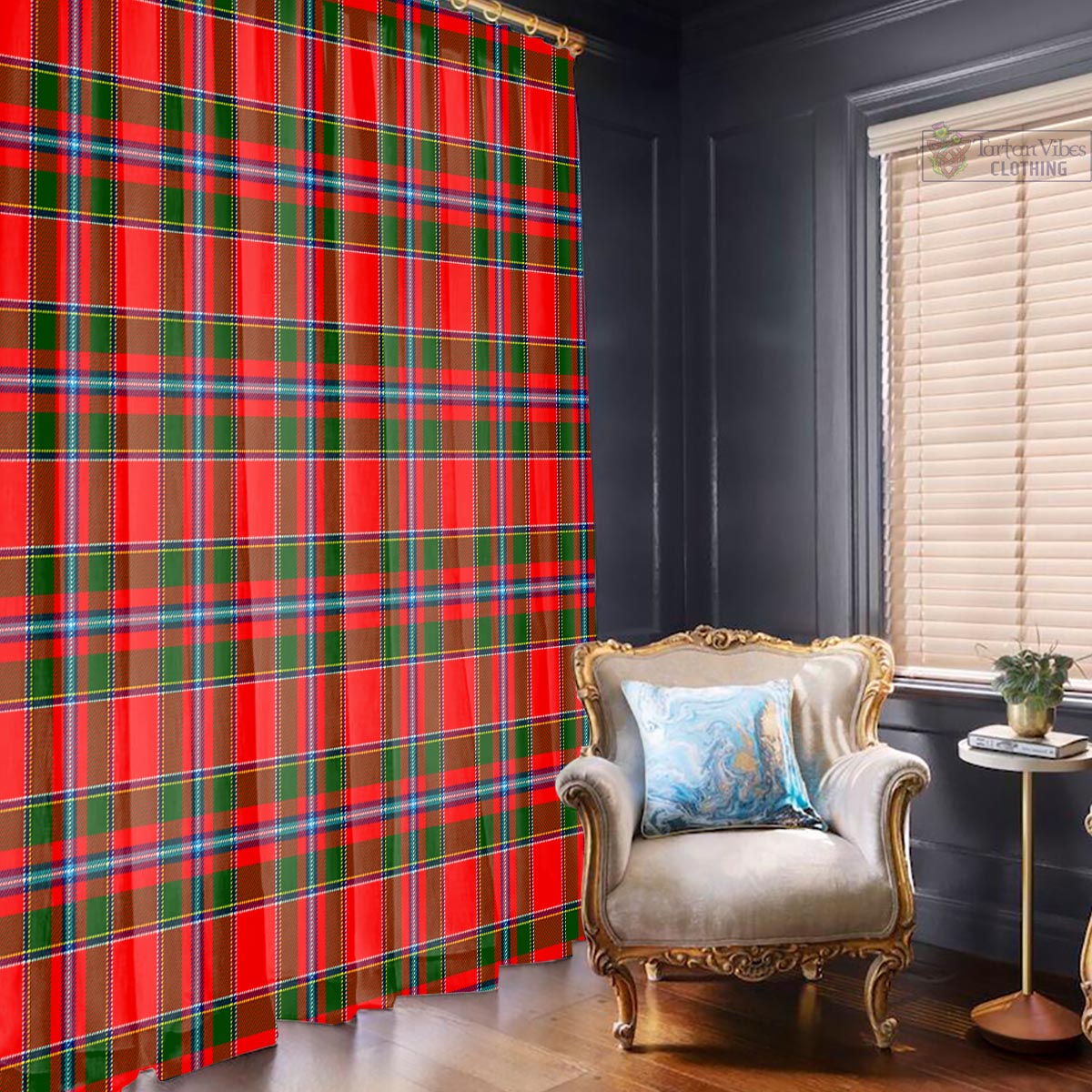 Butter Tartan Window Curtain