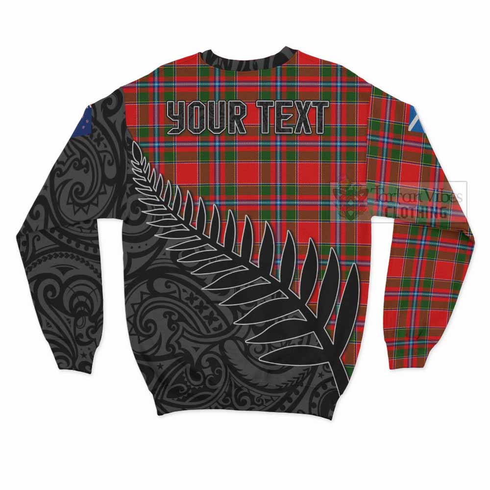 Butter Crest Tartan Sweatshirt with New Zealand Silver Fern Half Style - Tartan Vibes Clothing