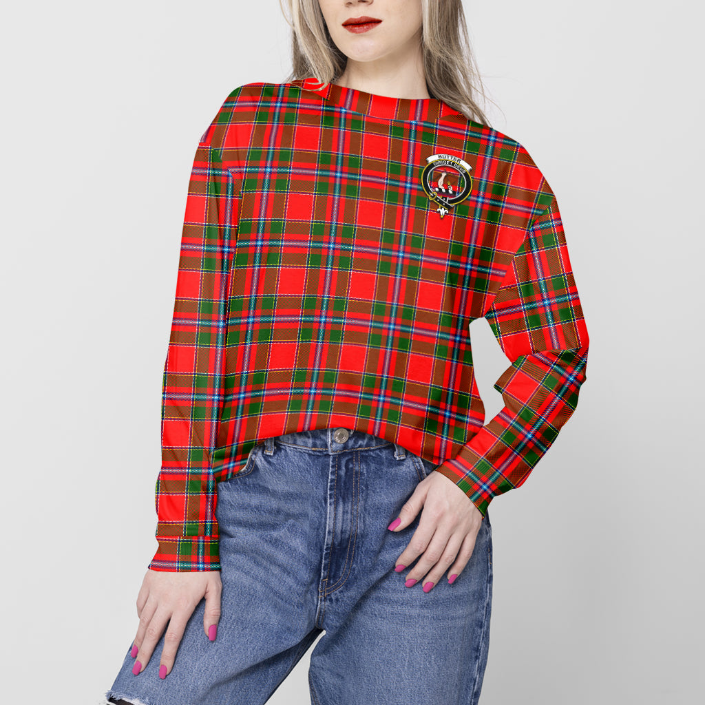 Butter Tartan Sweatshirt with Family Crest - Tartan Vibes Clothing