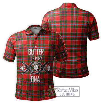 Butter Tartan Polo Shirt with Family Crest DNA In Me Style - Tartan Vibes Clothing