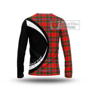Butter Tartan Long Sleeve T-Shirt with Family Crest Circle Style - Tartan Vibes Clothing