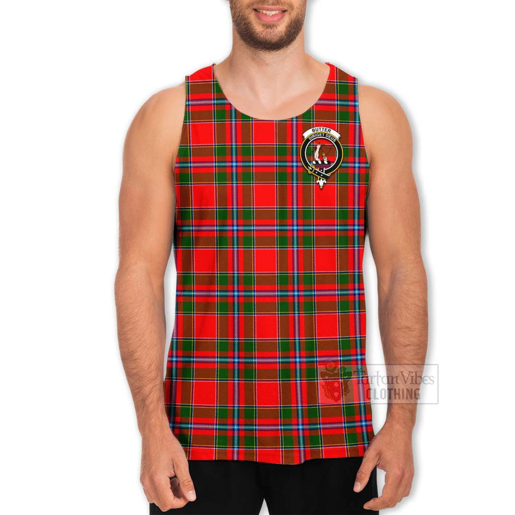 Butter Tartan Men's Tank Top with Family Crest Celtic Skull Style - Tartan Vibes Clothing