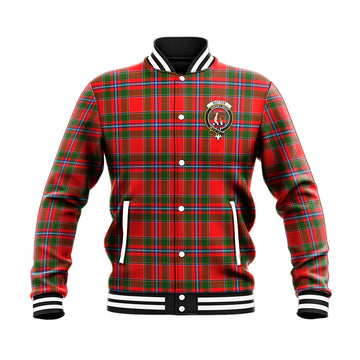 Butter Tartan Baseball Jacket with Family Crest